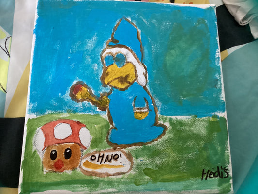 I  made this Painting  because I like Mario ￼￼