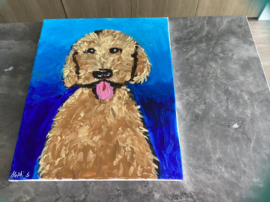 I painted a picture of a dog ￼